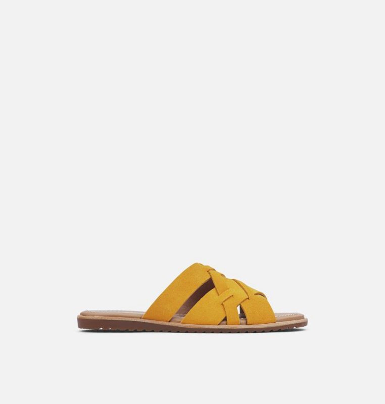 Womens Slides Yellow - Sorel Ella™ Sandal - 769-HANPEX